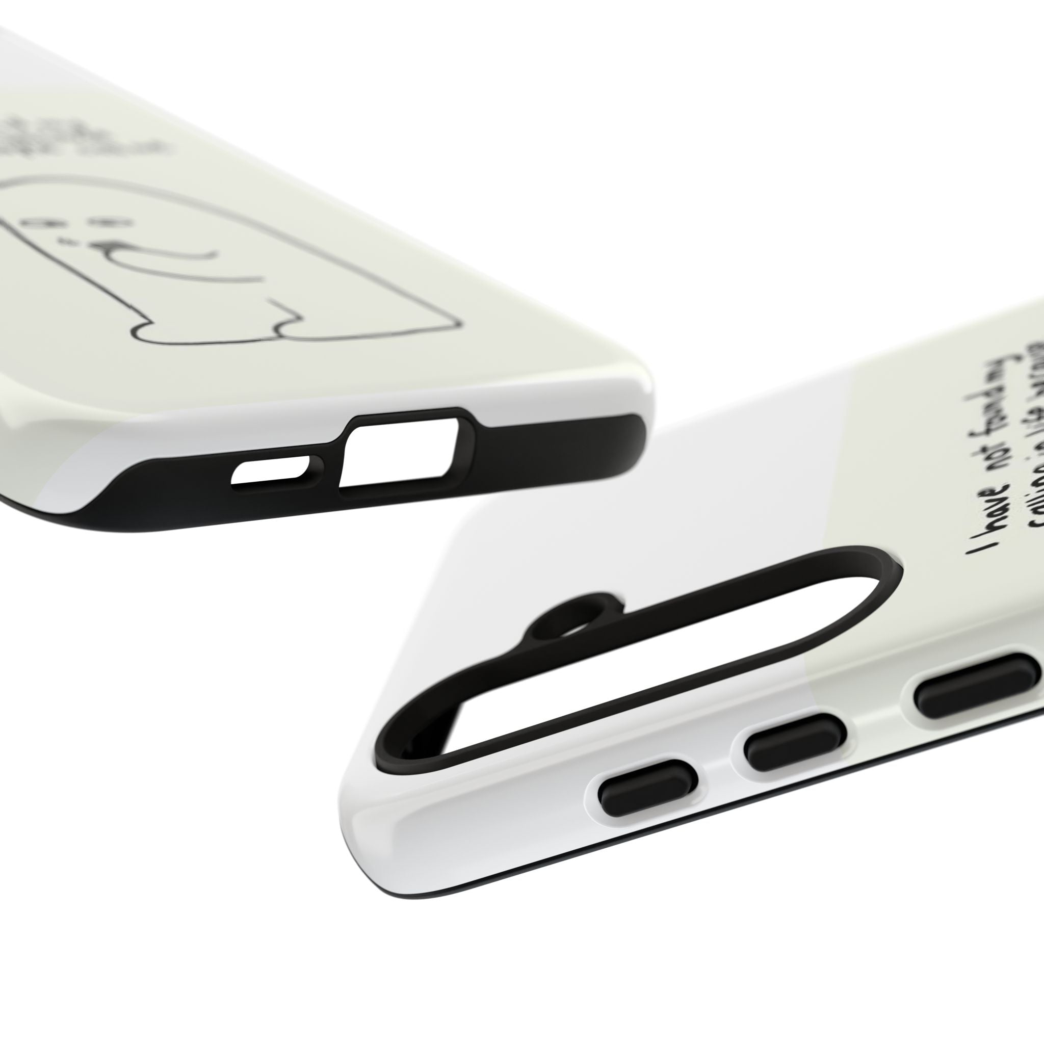 Funny Phone Case - "I Have Not Found My Calling in Life Because I Hate When People Call Me" Cartoon Ghost